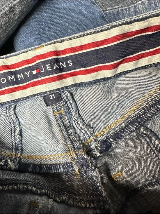 Vintage Y2K Tommy Hilfiger Patchwork Bootcut Jeans - Picture 3 of 9